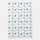 Nautisch blauw theedoek (Verticaal)