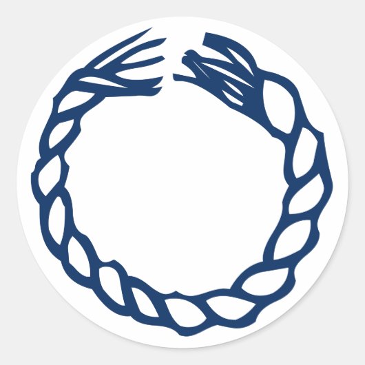 Nautisch blauw touw blanco kruidenpot label sticke (Voorkant)