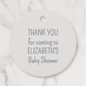 nautisch blauw Waterverf Baby shower Bedankjes Labels (Achterkant)