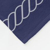 Nautisch blauw wit Anker Aangepast Fleece Deken (Hoek)