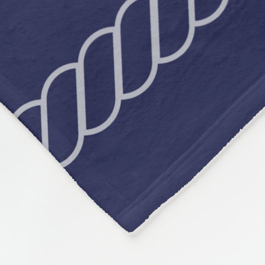 Nautisch blauw wit Anker Aangepast Fleece Deken (Hoek)