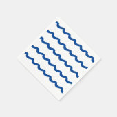 Nautisch blauw wit zee golft patroon partijpapier servet (Hoek)