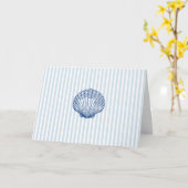 nautisch blauw zeeschelp blauwe streep kaart (Gele Bloem)