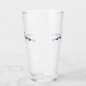 Nautisch blauw zeiljacht Monogram Glas (Links)