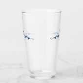 Nautisch blauw zeiljacht Monogram Glas (Rechts)