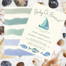 Nautisch Blauwe Baby aan boord Eenvoudige Jongensd