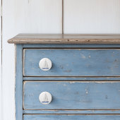 Nautisch Blauwe Jacht Zeilboot Keramische Knop