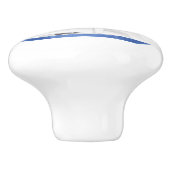 Nautisch Blauwe Jacht Zeilboot Keramische Knop (Zijkant)