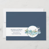 nautisch bloemenanker-Baby shower Kaart (Achterkant)