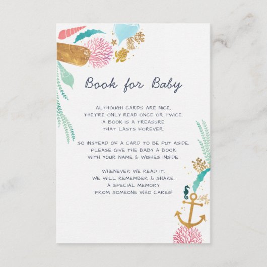 Nautisch boek voor Baby Informatiekaartje (Voorkant)