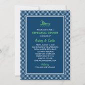 Nautisch boot navy groene repetitiediner kaart (Voorkant)