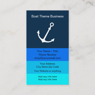 Nautisch boot thema ontwerp visitekaartje