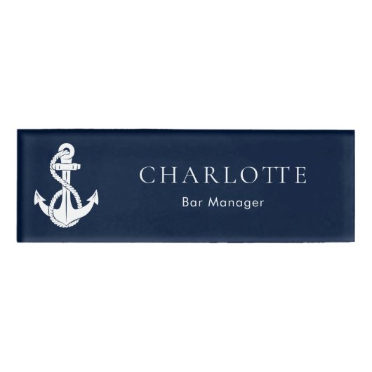 Nautisch Bootanker en Bemanning Naambadge (Voorkant)