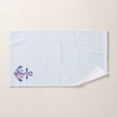 Nautisch bootanker met seizoenhells accent bad handdoek (Handdoek)