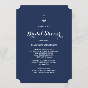 Nautisch   Bridal Shower-uitnodiging Kaart
