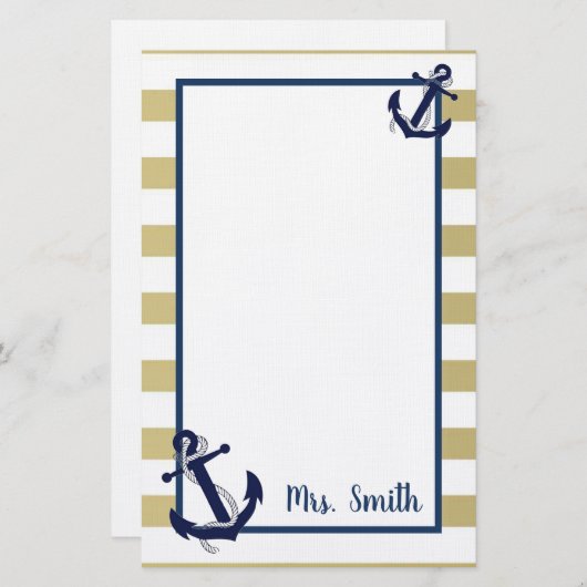 Nautisch Briefpapier (Voorkant / Achterkant)