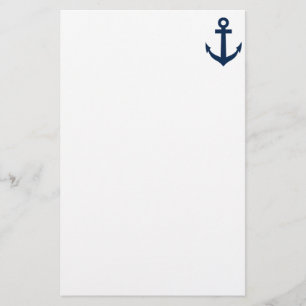 Nautisch briefpapier voor het schrijven   anker