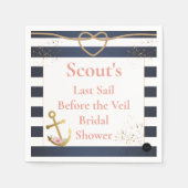 Nautisch Bruidsfeest Servet (Voorkant)