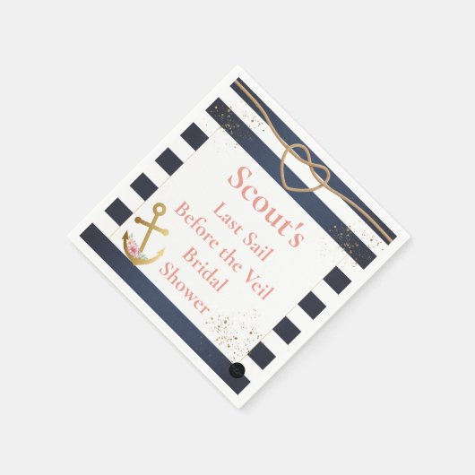 Nautisch Bruidsfeest Servet (Hoek)