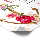 Nautisch bruidsmeisje | Anker bruiloft | DECOR Poster (Hoek)