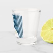 Nautisch bruidsmeisje gouden anker trouwlogo shot glas (Rechts)