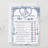 Nautisch Bruidsschoen spel Bruiloft Bruidsfeest Ve Kaart (Voorkant)
