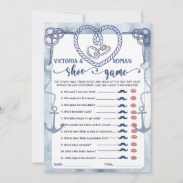 Nautisch Bruidsschoen spel Bruiloft Bruidsfeest Ve Kaart