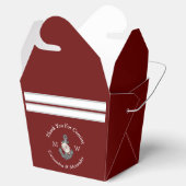 Nautisch Bruiloft Bloemen Anker Maroon Bourgondië Bedankdoosjes (Geopend)