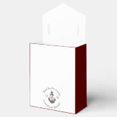 Nautisch Bruiloft Bloemen Anker Maroon Bourgondië  Bedankdoosjes (Geopend)