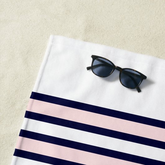 Nautisch Bruiloft Bloemen Anker Roze Marine Moeder Strandlaken (In situ)