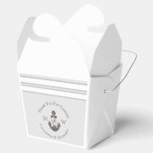Nautisch Bruiloft Bloemen Anker Zilver Grijs Bedankdoosjes (Geopend)