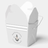 Nautisch Bruiloft Bloemen Anker Zilver Grijs Bedankdoosjes (Geopend)