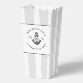 Nautisch Bruiloft Bloemen Anker Zilver Grijs Bedankdoosjes (Achterkant)