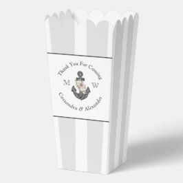 Nautisch Bruiloft Bloemen Anker Zilver Grijs Bedankdoosjes