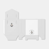 Nautisch Bruiloft Bloemen Anker Zilver Grijs Bedankdoosjes (Uitgevouwen)