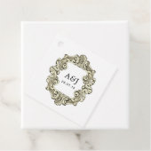 Nautisch Bruiloft Monogram Bedankjes Labels (In situ)