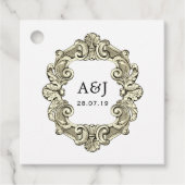  Nautisch Bruiloft Monogram Bedankjes Labels (Voorkant)