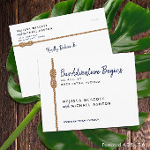 Nautisch budgetavontuur begint 💌 Save the Date Aankondigingskaart