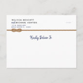 Nautisch budgetavontuur begint 💌 Save the Date Aankondigingskaart (Achterkant)