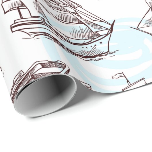 Nautisch Cadeaupapier (Rol Hoek)