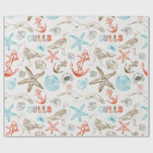 Nautisch Cadeaupapier (Vlak)