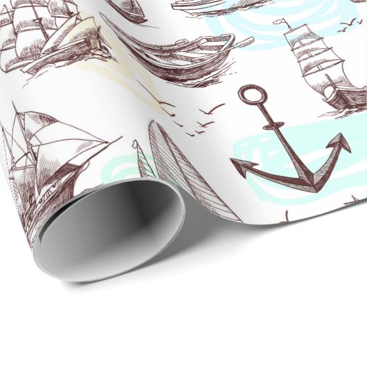 Nautisch Cadeaupapier (Rol Hoek)