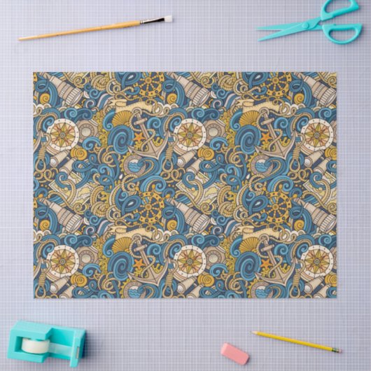 nautisch cadeaupapier tissuepapier (Craft)