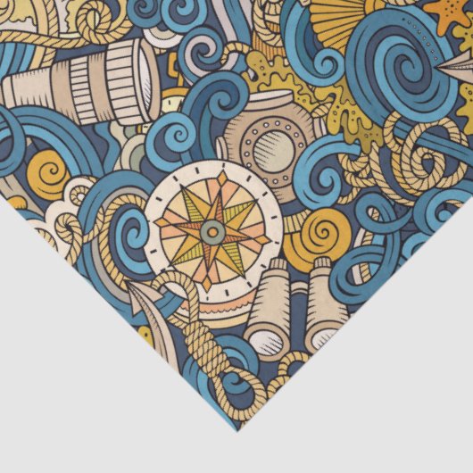 nautisch cadeaupapier tissuepapier (Detail)