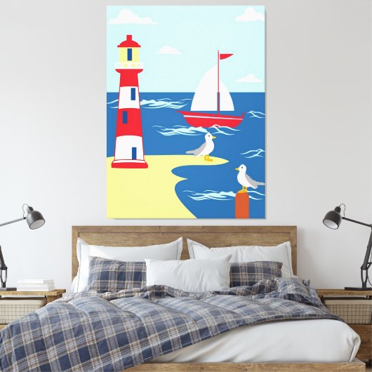 Nautisch Canvas Afdruk (Insitu (Slaapkamer))