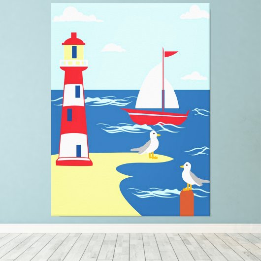 Nautisch Canvas Afdruk (Insitu (Houten vloer))