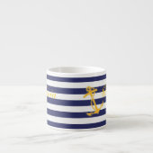 Nautisch chic espressiekop espresso kop (Voorkant)