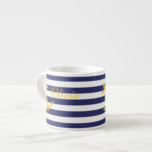 Nautisch chic espressiekop espresso kop (Links)