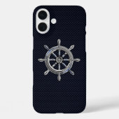 Nautisch chroomwiel op koolstofvezel afdrukken Case-Mate iPhone case (Achterkant)
