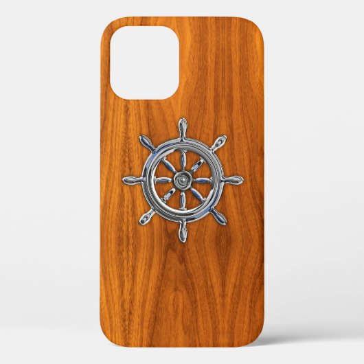 Nautisch chroomwiel op topdruk Case-Mate iPhone case (Achterkant)
